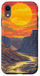 Coque pour iPhone XR Grand Canyon At Dawn Vintage Paysage graphique