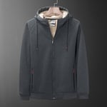 Manteau Homme De Marque Col Standup À Capuche Plus De Velours Parka Homme Couleur Unie Épaississant En Coton Veste Homme -Zs306922