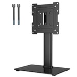 BONTEC Support TV sur Pied Pivotant Universel pour Télévision de 17 à 43 Pouces LCD/LED/OLED/Plasma/Incurvé avec Pivot à 50 Degrés, Hauteur Réglable, Capacité Max 45 kg, Max VESA 200x200