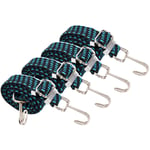 Tendeurs Elastique avec Crochets,Pack de 4 Tendeur Elastique Réglables Sandow Elastique 1M Corde Elastique Plate Tendeur pour Vélo Bache Piscine