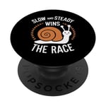 Snail Slow And Steady Wins The Race Snails PopSockets Adhesive PopGrip