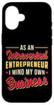 iPhone 16 Introverted Business CEO Boss Retro Hustle Entrepreneur Case