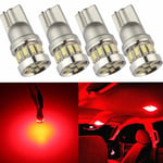 T10 w5w Canbus Röda 4-pack LED-lampor 12v / 24v Red Röd