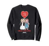 Chucky & Tiffany Chucky Gets Lucky Valentine Sweatshirt