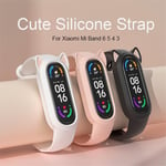 Cat Ear Silicone Strap Replacement Bracelet For Xiaomi Mi Band 6 5 4 3