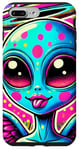 Coque pour iPhone 7 Plus/8 Plus Alien coloré avec halo et ailes Pop Art cool