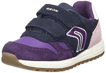 Geox Bébé Fille B Alben Girl A Sneakers, Dk Violet/Navy, 21 EU