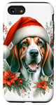 iPhone SE (2020) / 7 / 8 Christmas American English Coonhound Dog Watercolor Artwork Case