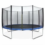 Trampoline rond ø 430cm bleu avec son filet de protection - Vénus - Trampoline de jardin 430 cm 4m Qualité pro. Normes eu. - Bleu