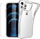 Coque antichoc pour iPhone 12 Pro Max (6,7") et Verre Trempé Film Protection Ecr