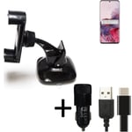 Car holder windshield dashboard for Samsung Galaxy S20 SD865 charger Cell phone 