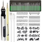 Mini Stylo Graveur Sans Fil Rechargeable Kit D'Outils de Gravure Bricolage pour MéTal Verre CéRamique Plastique Bois Pochoirs b