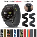 26 mm 22 mm Virallinen nylon Garmin Enduro 2/Fenix ​​6X 6 Pro 5X 5 Plus 7X 7/Epix Gen 2 Ultralevy Älykellohihnalla Ranneke A 22 mm leveys