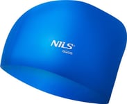 Nils Extreme Nqc Single Color Blue Silicone Long Hair Cap Nils Aqua