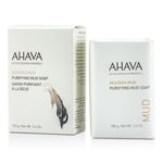 AHAVA Purifying Dead Sea Mud Soap - Face & Body Cleansing Bar to Purify the