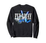 Flyaway Butterfly Wings | Bold Streetwear Statement Design Sweatshirt