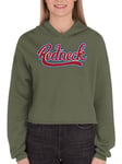 Redneck Script Crop Hoodie