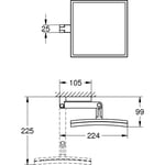 GROHE SELECTION CUBE SPEJL