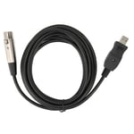 C&acirc;ble de convertisseur de Microphone, fil adaptateur USB vers XLR avec carte son pour enregistrement d'instruments de musique karaok&eacute;