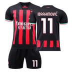 AC Milan tröja nr 22 23 Fotbollströja NO.11 Ibrahimovic Z 26(145-150cm)