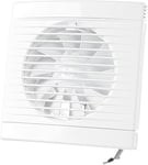 DOSPEL Play Classic Bathroom Fan with Timer - Quiet Extractor Fan 100 mm - Energy Efficient Fan for Bathroom, Kitchen, Toilet - IPX4 Splash Protection - 12 W Power