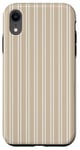 Coque pour iPhone XR Beige Tan rayé mignon girly esthétique Preppy Stripe crème