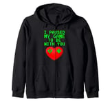 Video Gaming Gamer Valentines Day outfit for Boys Men Zip Hoodie