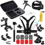 CNYO® SHOOT Travelling Plongée Accessoires Set pour GoPro Hero 5 4 3 SJCAM Xiaomi Yi 4k Eken Caméra Chest Head Strap Monopode Flotteur Bobber