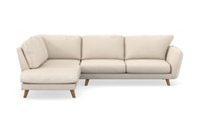 Trend Lyx Sjeselongsofa Venstre - Beige Kordfløyel Sofa med sjeselong