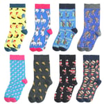 10 Paires Funny Socks Hip Hop Harajuku Fashion Men Women Socks Cartoon Dog Chicken Pizza Happy Socks Casual Breathable