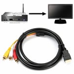 Electronic Audio Video AV Cord Adapter 1080P 5FT HDMI Male To 3 RCA Cable