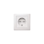 Merten - m-smart prise de courant schuko avec plaque de commande complète et bornes à fiche, blanc polaire, MEG23011619