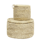 A World of Craft PALM CYLINDER Korg med lock, M Beige