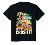 Youth 3 Year Old Safari Animals 3rd Monster Truck Birthday Boy T-Shirt