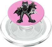 Heavy Metal Wolf avec guitare électrique PopSockets PopGrip pour MagSafe