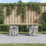 Banc de jardin，Banquette de jardin design de gabion 103x31x42 cm bois massif de pin CFW32624