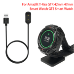 Smartklocka USB-laddningskabel för Amazfit T-Rex GTR 42mm 47mm Svart one size