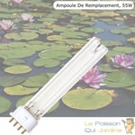 Le Poisson Qui Jardine - Ampoule Stérilisateur - Clarificateur uv 55W, Pour Aquarium, Bassin De Jardin