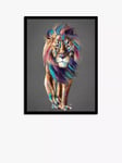 John Lewis Louise Luton 'Pride' Lion Framed Print, 104.5 x 74.5cm, Multi