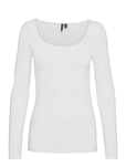 Vmmaxi My Ls Soft Uneck Noos Tops T-shirts & Tops Long-sleeved White Vero Moda