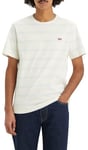 Levi's Men's Ss Original Housemark Tee Chesthit Logo T-Shirt, Seaside Stripe Egret Jersey, S