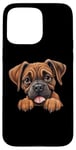 Coque pour iPhone 15 Pro Max Boxer mignon pour homme et femme