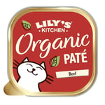 Lily’s Kitchen Made with Natural Ingredients Adult Cat Food Tray Organic Beef Grain-Free Recipe 19 x 85g