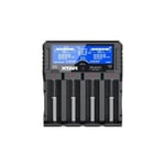 Xtar DRAGON VP4 Plus oplader med LCD Display til Lithium batterier (inkl. batteritester og 12V lader)