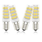 Phoenix-LED E14 Mini Corn Bulb,5W Pygmy Bulbs,Small Screw,40W Equivalent,450lm Warm White 3000K,for Fridge,Cooker Hood,Extractor Fan etc,Pack of 4