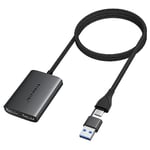 Lemorele Adaptateur USB C vers HDMI Double, convertisseur Thunderbolt 3 vers HDMI adapté à MacBook, Dell, HP, XPS 15, Surface GO, etc.(Support 𝐌𝐚𝐜𝐎𝐬 𝐌𝐒𝐓)