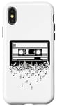 Coque pour iPhone X/XS Cassette art musique cassette art rétro vintage musique