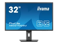 iiyama ProLite XB3270QSU-B1 - Écran LED - 32" (31.5" visualisable) - 2560 x 1440 WQHD @ 100 Hz - IPS - 250 cd/m² - 1200:1 - 3 ms - 2xHDMI, DisplayPort - haut-parleurs - noir mat