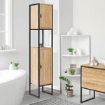 Idmarket - Meuble colonne salle de bain detroit 2 portes design industriel