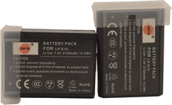 LP-E10 Lot de 2 batteries de rechange compatibles avec appareil photo Canon EOS 1100D, 1200D, 1300D, Kiss X50, X70, Rebel T3, T5